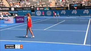 Daniela Hantuchova v Ajla Tomljanovic Highlights Apia International Sydney 2014 [upl. by Yatnwahs556]