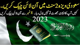 how to check saudi visa status online with E Number check saudi visa status سعودی ویزہ چیک آن لائن [upl. by Ethelbert]