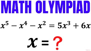 Learn how to solve Quintic Equation x5x4x25x36x quickly  Math Olympiad Training [upl. by Penn]