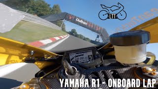 Yamaha R1 onboard lap  Oulton Park Circuit track day Advanced group [upl. by Ylrehs]