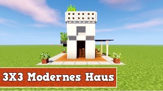 Wie baut man ein kleines Modernes Haus in Minecraft  Minecraft Modernes Haus bauen deutsch [upl. by Jazmin]