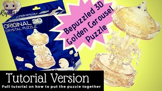 Bepuzzled 3D Crystal Puzzle Golden Carousel Tutorial Version [upl. by Baiel983]