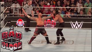 Roman Reigns amp Cody Rhodes vs Solo Sikoa amp Jacob Fatu Full Match  WWE Bad Blood 1052024 [upl. by Arimaj]