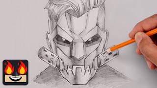 How To Draw Lord of the Wasteland  Fortnite Sketch Tutorial [upl. by Dweck]