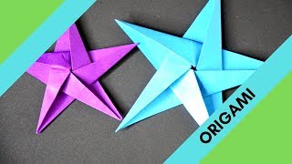 WEIHNACHTLICHES ORIGAMI ganz einfacher Stern DIY basteln [upl. by Lamak]