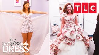 Most Unique Wedding Dresses of ALL TIME  Say Yes To The Dress  TLC [upl. by Aissatsana528]