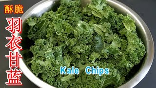 羽衣甘蓝烤完非常酥脆，孜然麻辣味的不够一个人吃 Baked Kale Chips [upl. by Yekcor]