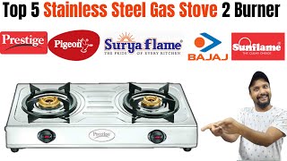 Best 2 Burner Stainless Steel GAS STOVE In India ⚡ Best Cooktop In India 2023 ⚡ Gas Cooktop [upl. by Roshan]