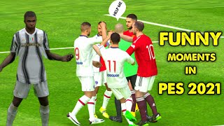 FUNNY MOMENTS IN PES 2021  FUNNY FAILURES [upl. by Linnell]