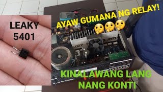 SAKURA AV735 AMPLIFIER REPAIR RELAY NOT WORKING NO SOUNDS Atbp TV [upl. by Hsirt]