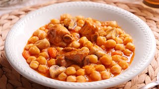 Garbanzos con Costillas  Guiso Tradicional fácil y delicioso [upl. by Ezmeralda]