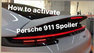 Porsche 911 Spoiler  How to Activate [upl. by Hugo]