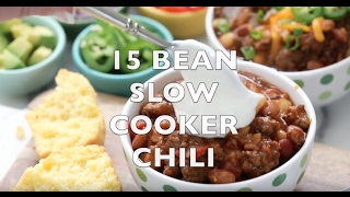 15 Bean Slow Cooker Chili [upl. by Eidualc609]