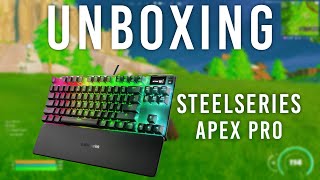 Steelseries Apex Pro TKL 2023 Unboxing  Fortnite OG Keyboard ASMR [upl. by Eidoj]