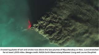 Russias tallest volcano spews out 1000milelong river of smoke after giant eruption [upl. by Cyrillus]