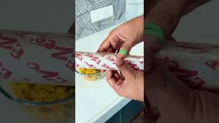 Cling Film Hack Find edges of cling film Kitchen Hack Wrapperkitchen alshihacks [upl. by Whitcomb]