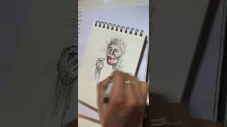 How to draw Scribble art art scribbleart trending shorts youtubeshorts viralshorts [upl. by Notlih]