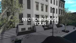 New York City townhouse tour 🗽 BLOXBURG BUILD [upl. by Adohr]