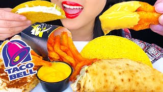 Asmr TACO BELL CHEESY FRIES CRUNCHY RANCH TACO CHICKEN BACON CLUB CHALUPA Mukbang ASMR Phan [upl. by Enirod824]