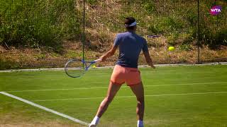 Garbiñe Muguruza Practice  Wimbledon 2018 [upl. by Yentruocal]