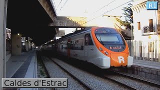 Caldes dEstrac R1  Rodalies Barcelona  Renfe Civia  447 [upl. by Yllor369]