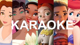 KARAOKE  Medley de Princesas Disney 2 Los Saviñón [upl. by Twyla424]