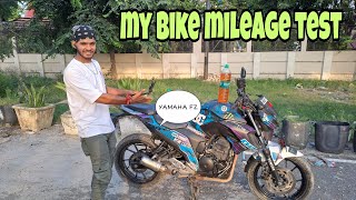 YAMAHA FZ 25 VERSION 30 1Ltr Mileage test  Hindi  GearFliQtheamirmajid [upl. by Nylirej68]