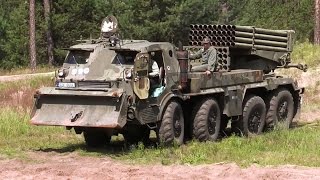 Army offroad truck 8x8 Tatra RM70 Grad multiple rocket launcher [upl. by Emmi653]