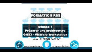 Séance 1  GNS3 Installation Configuration Connexion avec VMWarePC Physique  Khalid KATKOUT [upl. by Ixela]