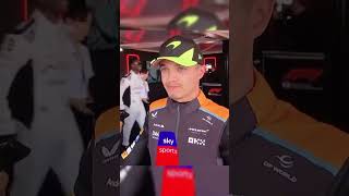 Brad Pitt acting for his movie while Lando Norris does his interview f1 formula1 shorts [upl. by Arakihc]