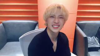 bang chan listening to bomb bomb by kard [upl. by Hayn]