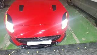 Jaguar F type SVR convertible Full LED Headlights Retrofit job success [upl. by Azilem]