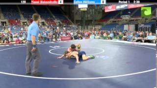 120 lbs SF  Yianni Diakomihallis NY vs Coltan Williams TX [upl. by Pitzer]