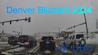 Denver Blizzard 2024 4K Driving Video [upl. by How]