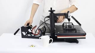 how to use 5 In 1 Digital Heat Press Machine [upl. by Ajiak]