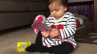 Cute 1 year old baby talking [upl. by Busiek]