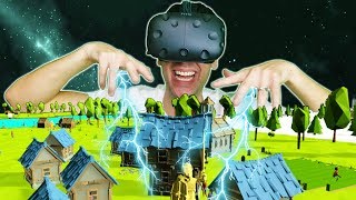 BUILDING AN ENTIRE WORLD AS AN ALL POWERFUL GOD IN VR  DEISIM VR HTC VIVE Gameplay [upl. by Sinnard]