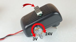 Turn Any Fixed Voltage Adapter to Variable Voltage Output 3V  24V [upl. by Ydolem]