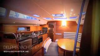 Delphia Yachts 47 interior film by Bohuscharter AB [upl. by Aihsital]