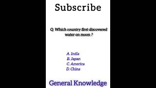 Which country first discovered wather on moon  Gk question and answer youtubeshorts shorts [upl. by Enomsed]