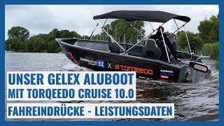 Mit dem GELEX 52 Aluboot mit Torqeedo Cruise 100 auf dem Lippesee  Fahreindrücke  Leistungsdaten [upl. by Lovash]