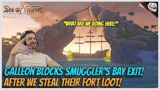 quotSmugglers Baitquot Luring Galleon with THEIR Fort Loot HOTMICS  Sea of Thieves [upl. by Namron]