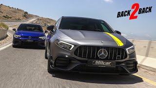 AMG A45S vs Golf R  Which is the best hot hatch [upl. by Zarla]