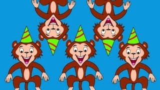 Five Little Monkeys  Nursery Rhyme Songs And Children Music [upl. by Shiller]