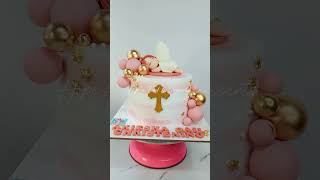 Christening Cake with Fondant Sleeping Angelchristeningcakecustomcake fondantchocolatecakeangel [upl. by Greggs]