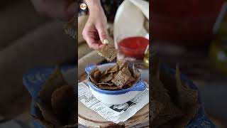 TARTINADE POIVRONS et CHIPS DE SARRASIN 😁 recettefacile recette recetteestivale dips [upl. by Adnhoj]