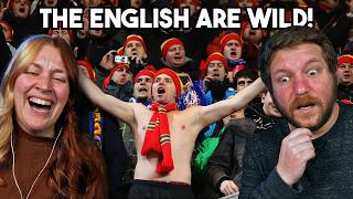 MOST RIDICULOUS FOOTBALL CHANTS IN ENGLAND  AMERICAN REACTS [upl. by Ativak]