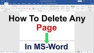 How To Delete Page in MSWORD 20072010201320162019  3 Ways to Delete Blank page in Ms Word [upl. by Calesta]