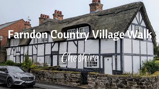 Farndon Country Village Walk  Cheshire  English Countryside  4K [upl. by Notluf]