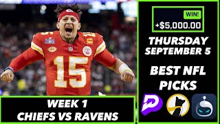 PrizePicks NFL Week 1 Chiefs Ravens 48 UNITS THIS WEEKEND FREE PICKS BEST PLAYER PROPS BET 9524 [upl. by Chavey]